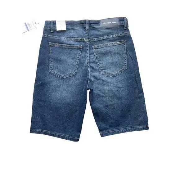 Women’s Calvin Klein Shorts Size 18 Blue Denim Slim Fit New - Picture 4 of 5